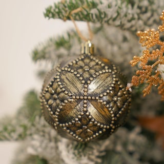 Foto 5 | Set De Adornos De Bolas De Navidad Xmasexp, Vintage Y Rústico, 12 Piezas - Venta Internacional.