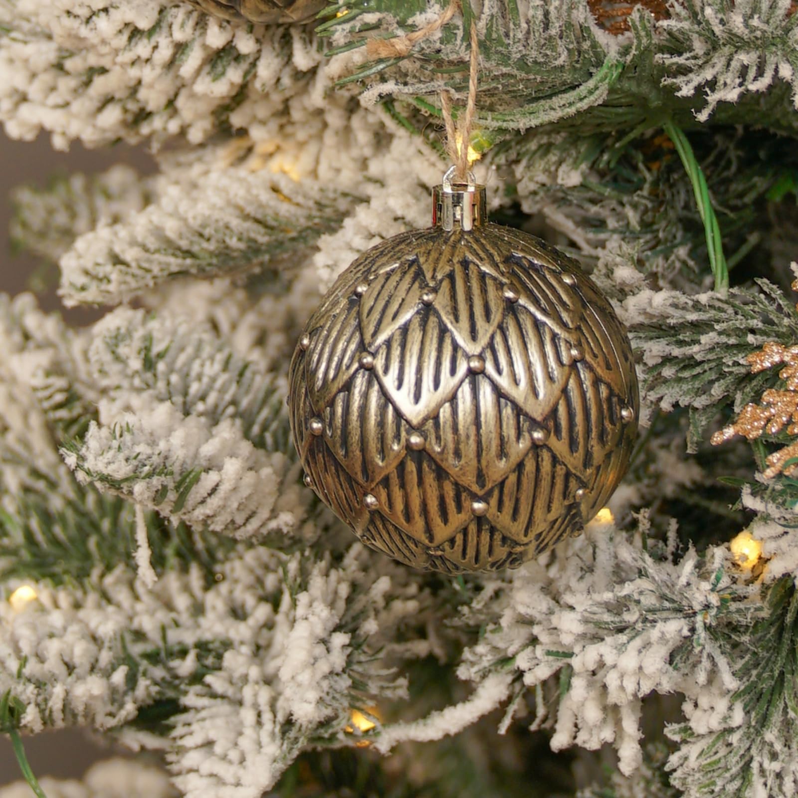 Foto 6 | Set De Adornos De Bolas De Navidad Xmasexp, Vintage Y Rústico, 12 Piezas - Venta Internacional.