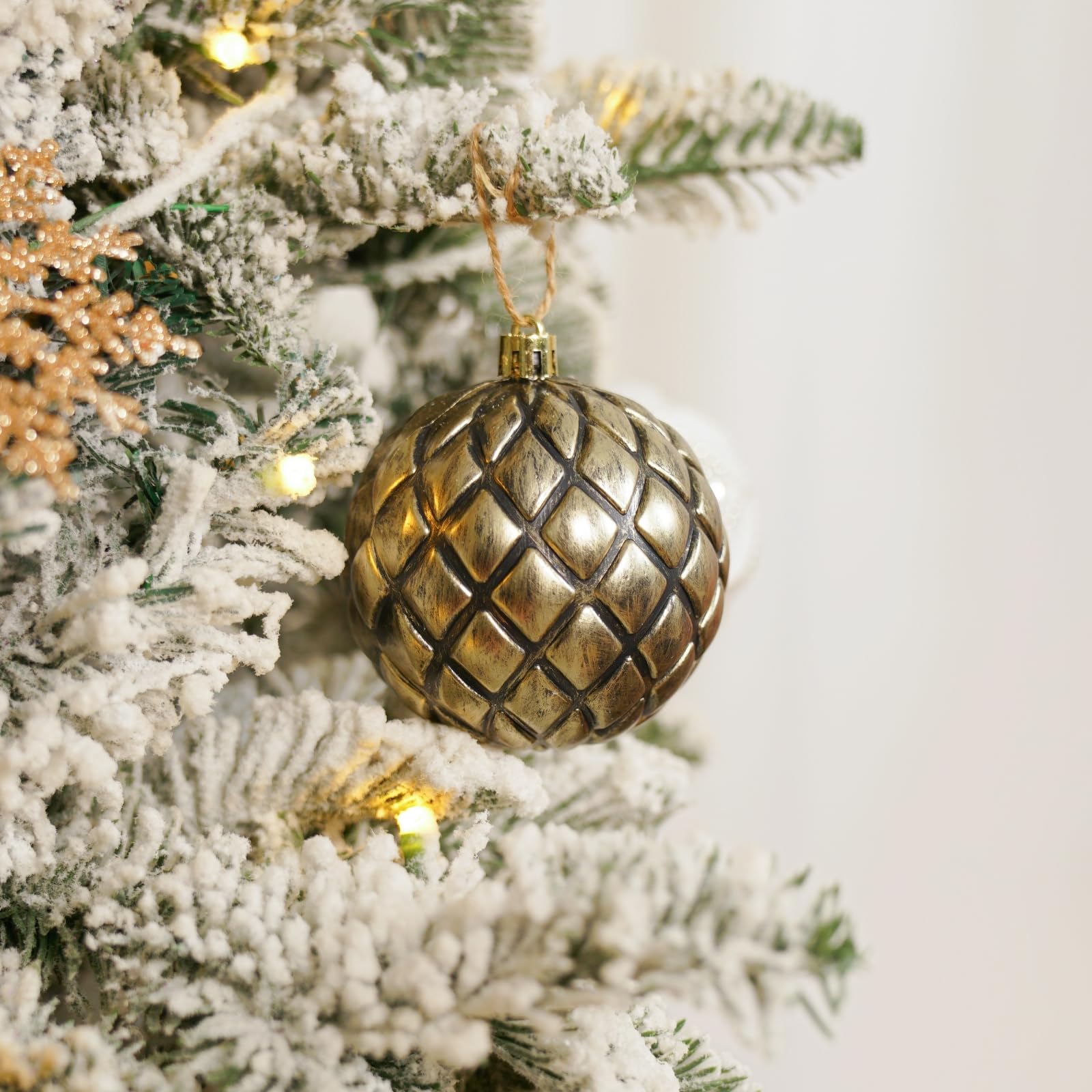 Foto 7 | Set De Adornos De Bolas De Navidad Xmasexp, Vintage Y Rústico, 12 Piezas - Venta Internacional.