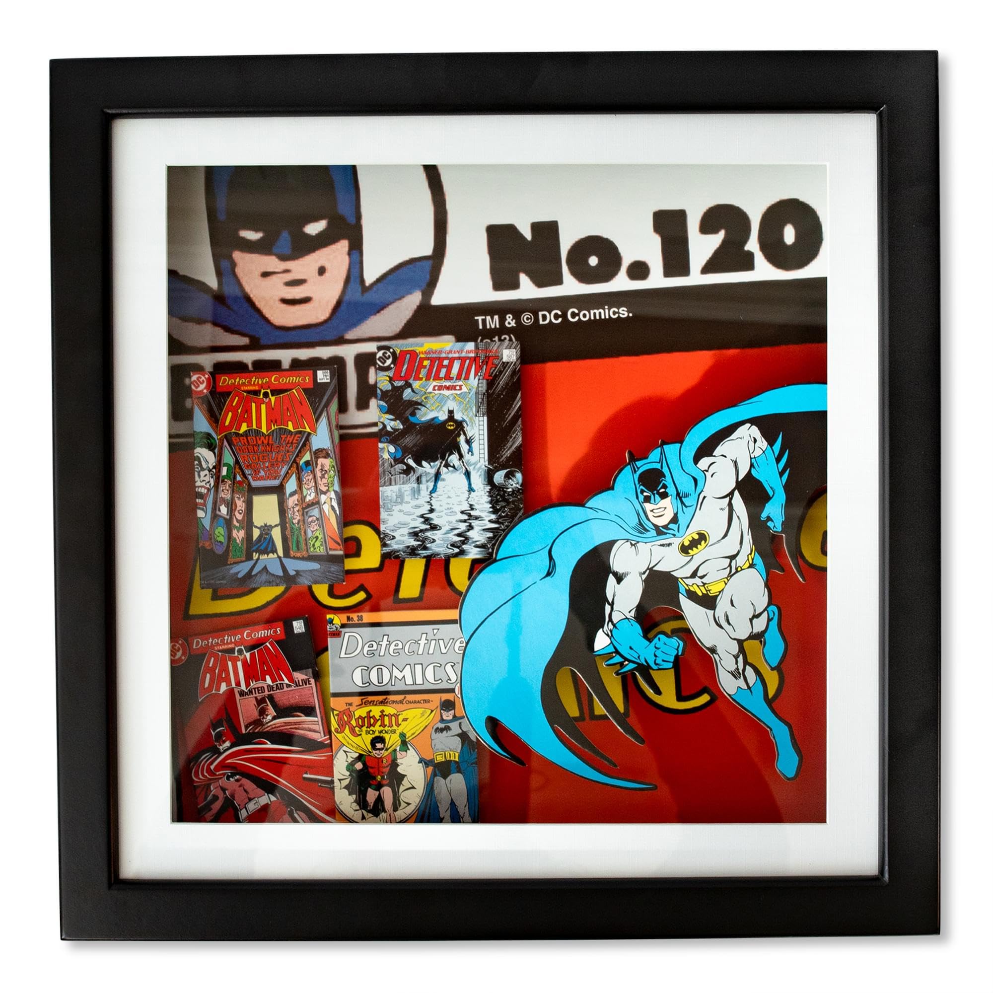 Expositor De Pared Dc Comics Batman #120 Con Marco De Madera 3d - Venta Internacional.
