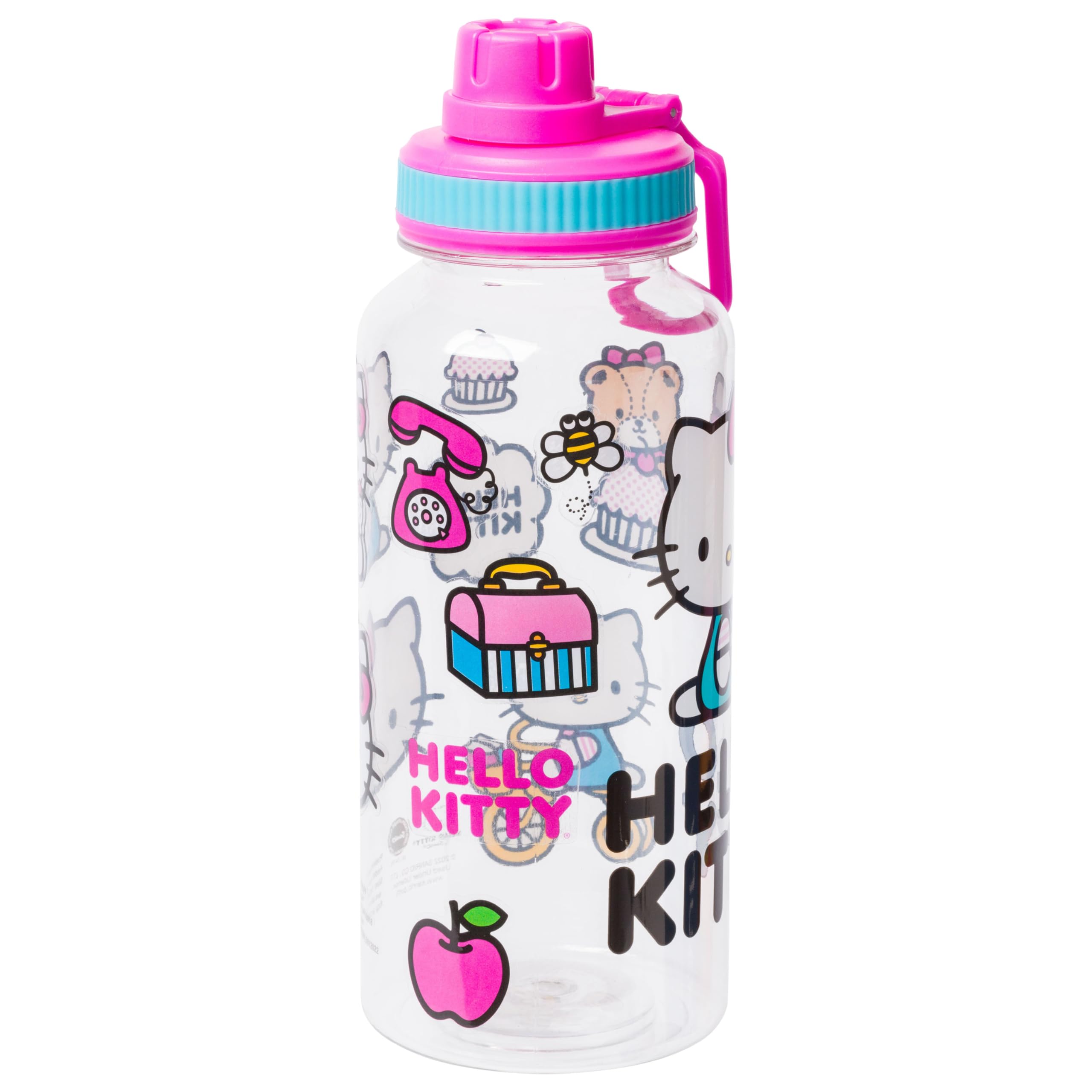 Foto 4 | Botella De Agua Silver Buffalo Hello Kitty Icons De 950 Ml Con Pegatina - Venta Internacional.