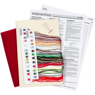 Foto 3 | Dimensiones Del Kit De Punto De Cruz: Calcetín De Papá Noel Para Camión, 40 Cm - Venta Internacional.