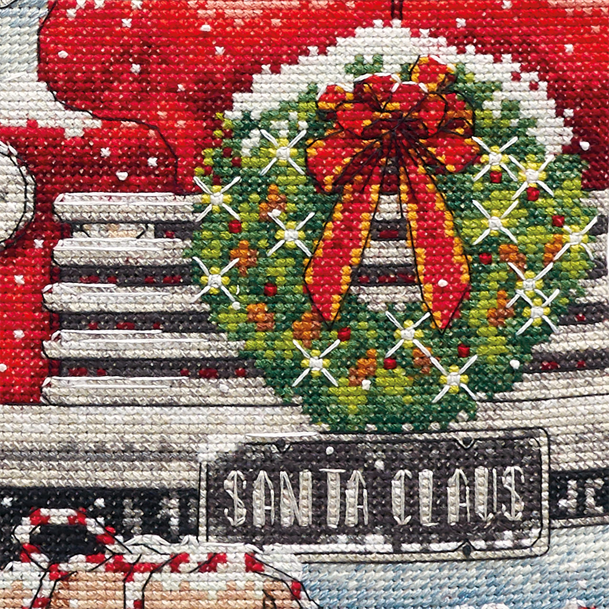 Foto 5 pulgar | Dimensiones Del Kit De Punto De Cruz: Calcetín De Papá Noel Para Camión, 40 Cm - Venta Internacional.
