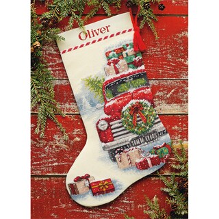 Foto 7 | Dimensiones Del Kit De Punto De Cruz: Calcetín De Papá Noel Para Camión, 40 Cm - Venta Internacional.