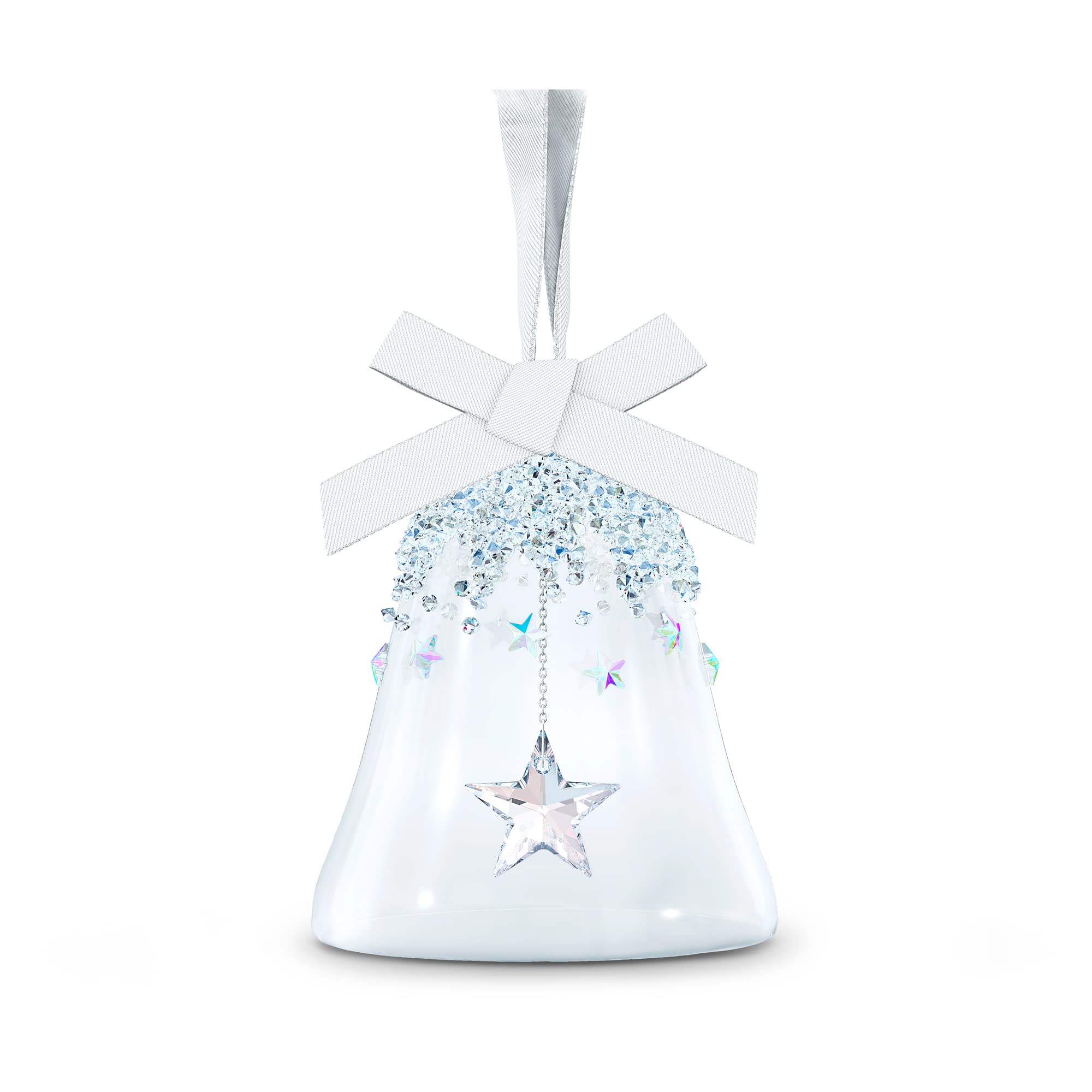 Adorno Navideño Con Forma De Campana Y Estrella De Swarovski, Tamaño Pequeño, Con Cristales Transparentes - V