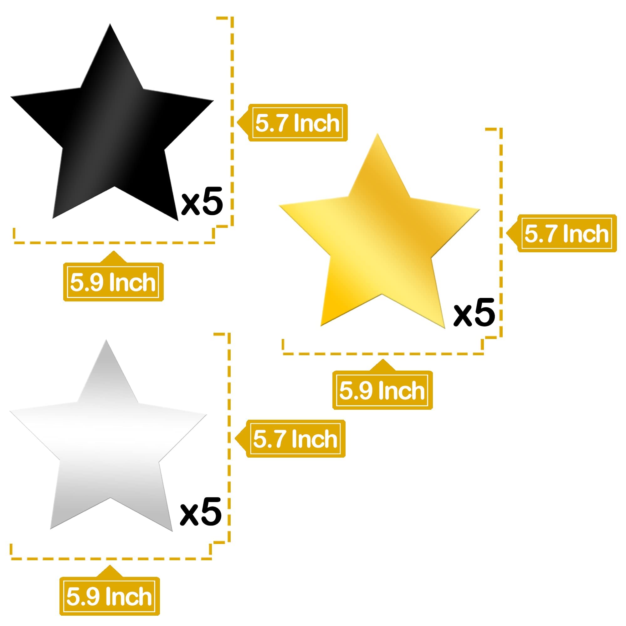 Foto 5 pulgar | Decoraciones para Fiestas Katchon Estrellas 30 Piezas - Venta Internacional