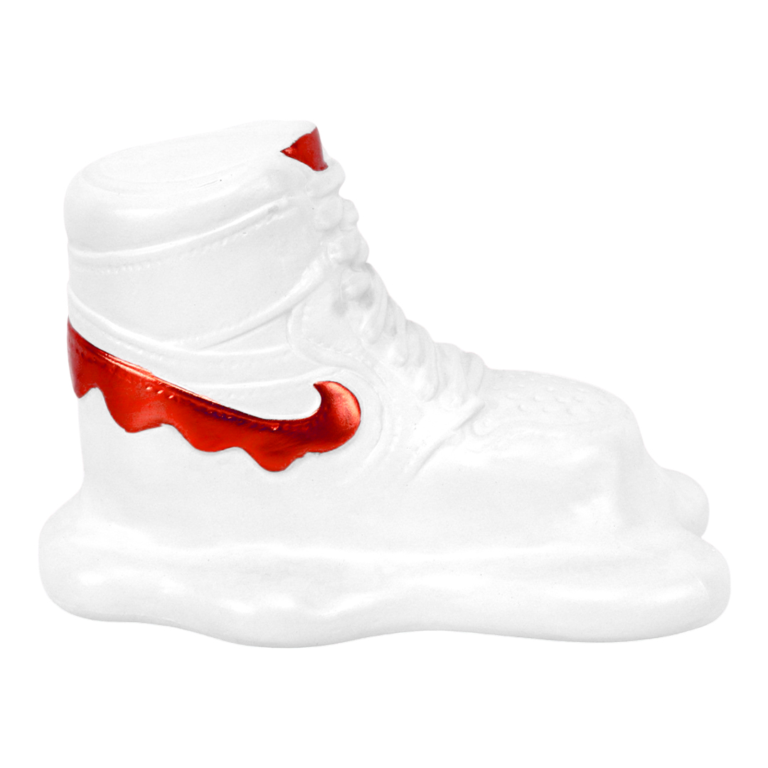 Figura Decorativa - Forma Tenis Blanco Con Rojo