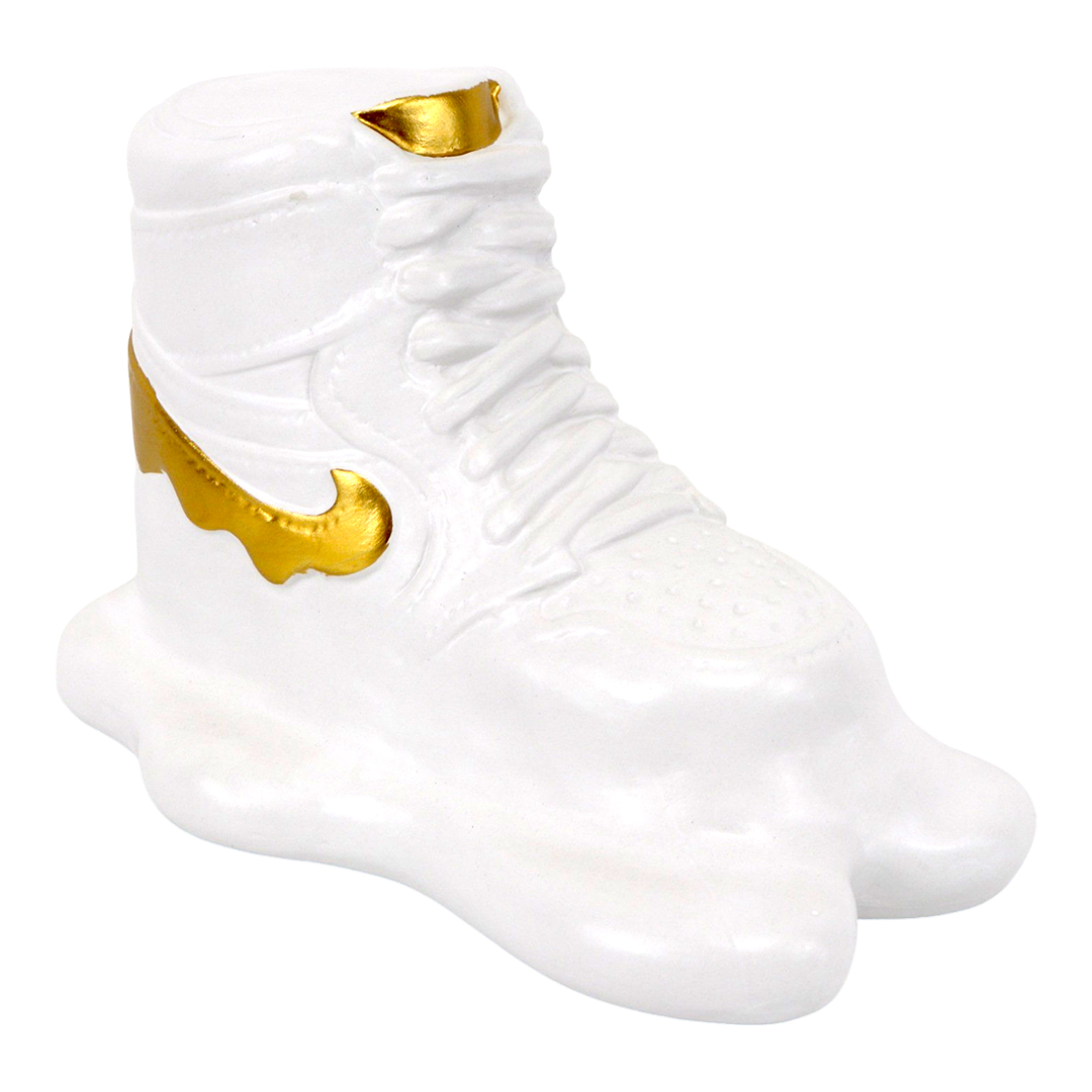 Foto 3 pulgar | Figura Decorativa - Forma Tenis Blanco Con Dorado