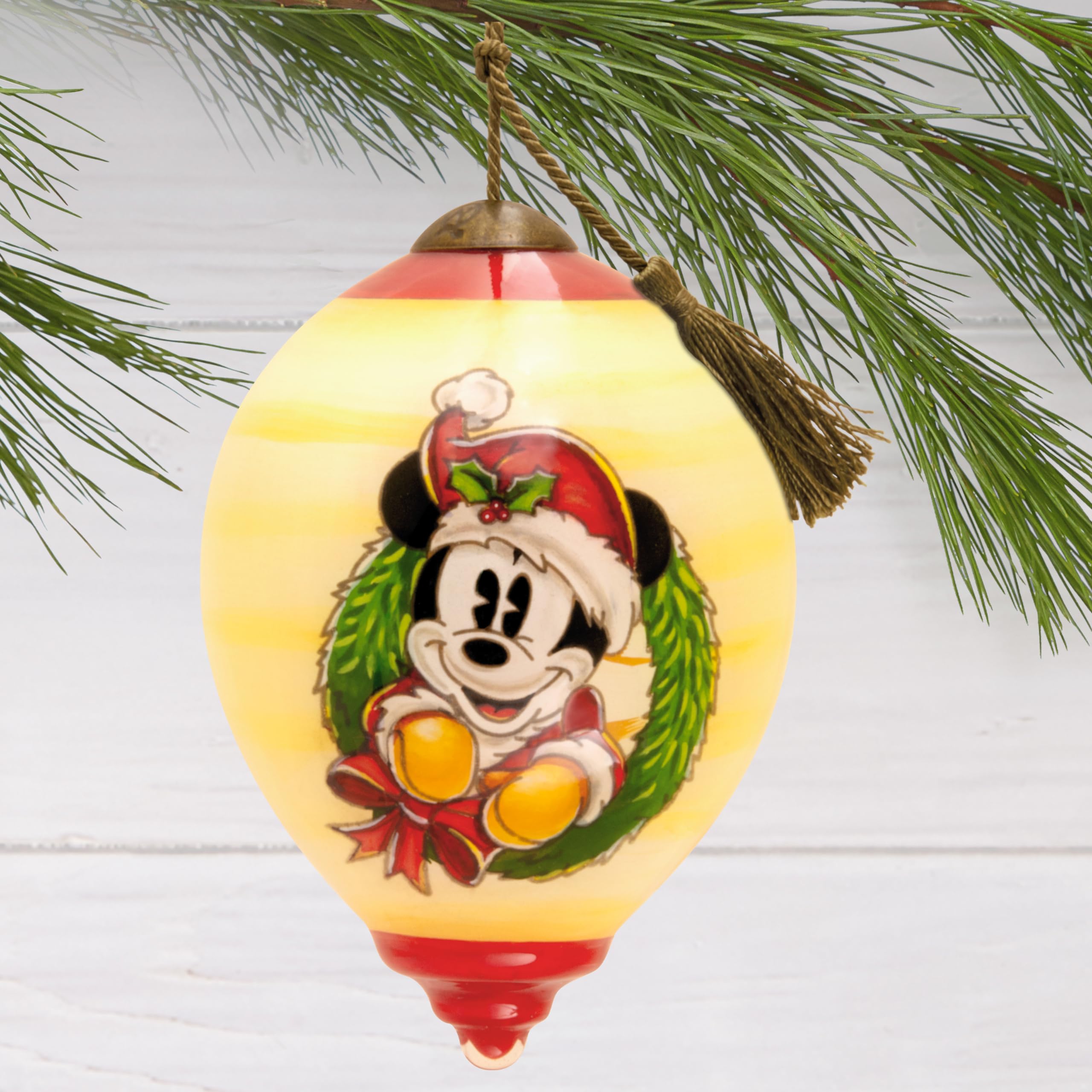 Foto 6 pulgar | Adorno Navideño Hallmark Disney Ne'qwa Art Mickey Mouse - Venta Internacional.