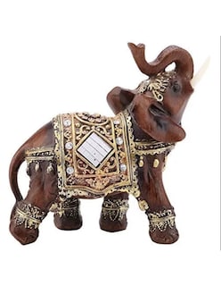Foto 4 | Elefante Estatua De Decoración + Termo De Agua Güish