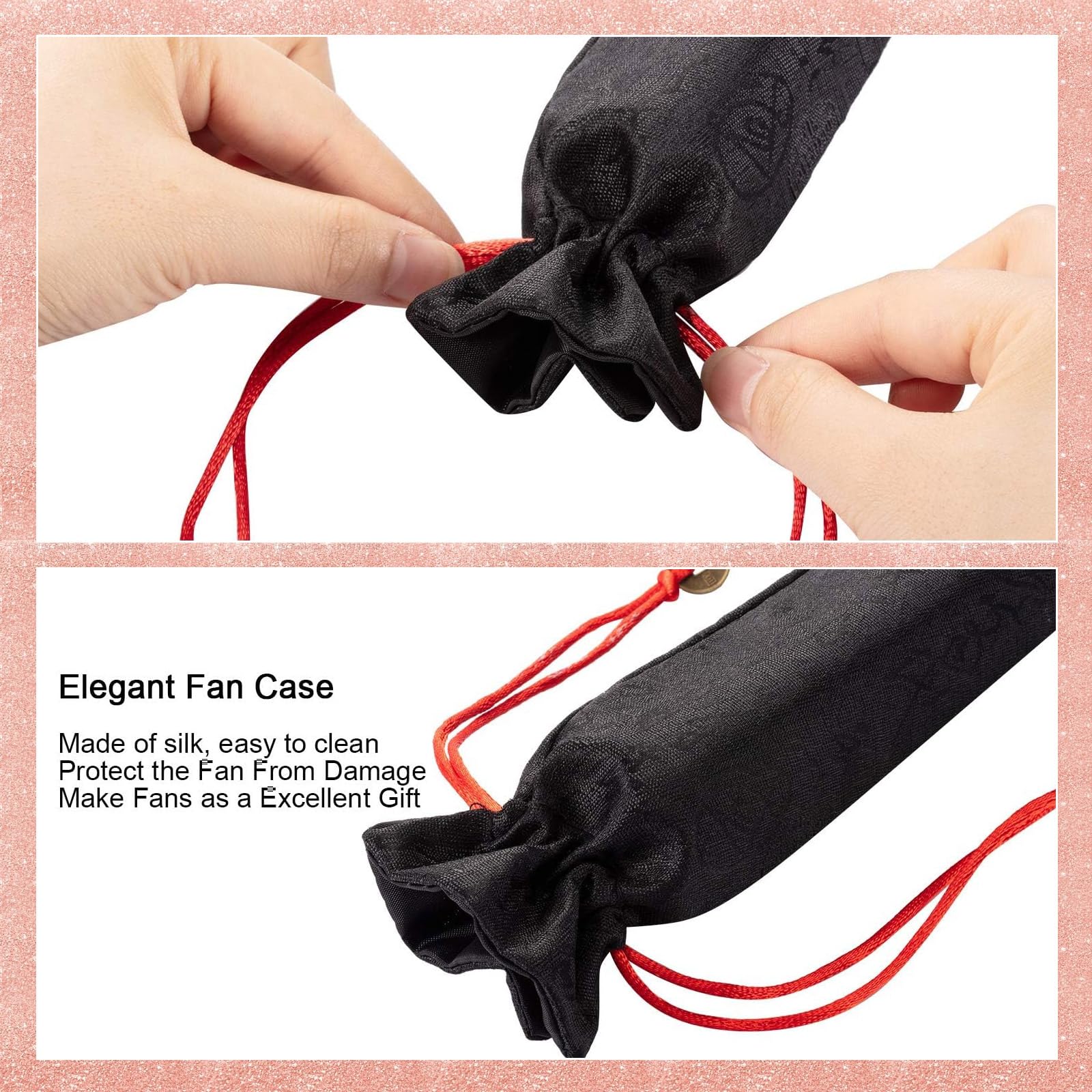 Foto 4 pulgar | Abanico De Seda Plegable A Mano Maitys Chinese Tai Ji Fan 34 X 63,5 Cm - Venta Internacional.