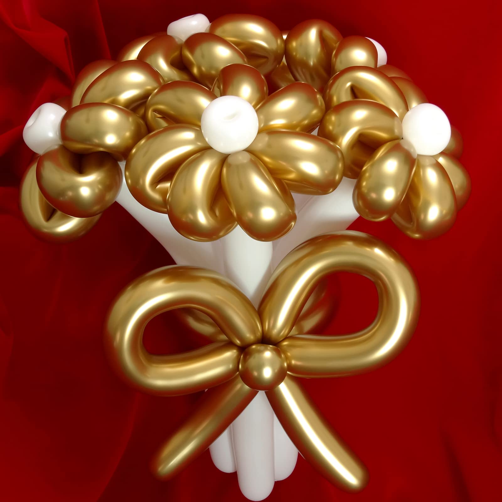 Foto 7 pulgar | Globos Retorcidos Skylety 260 De Látex Metálico, 50 Unidades, Color Dorado - Venta Internacional.