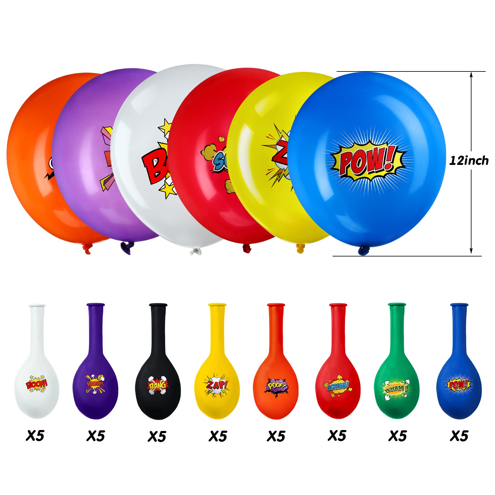 Foto 3 pulgar | Globos De Látex Skylety Hero, 30 Cm, Paquete De 40 Unidades - Venta Internacional.