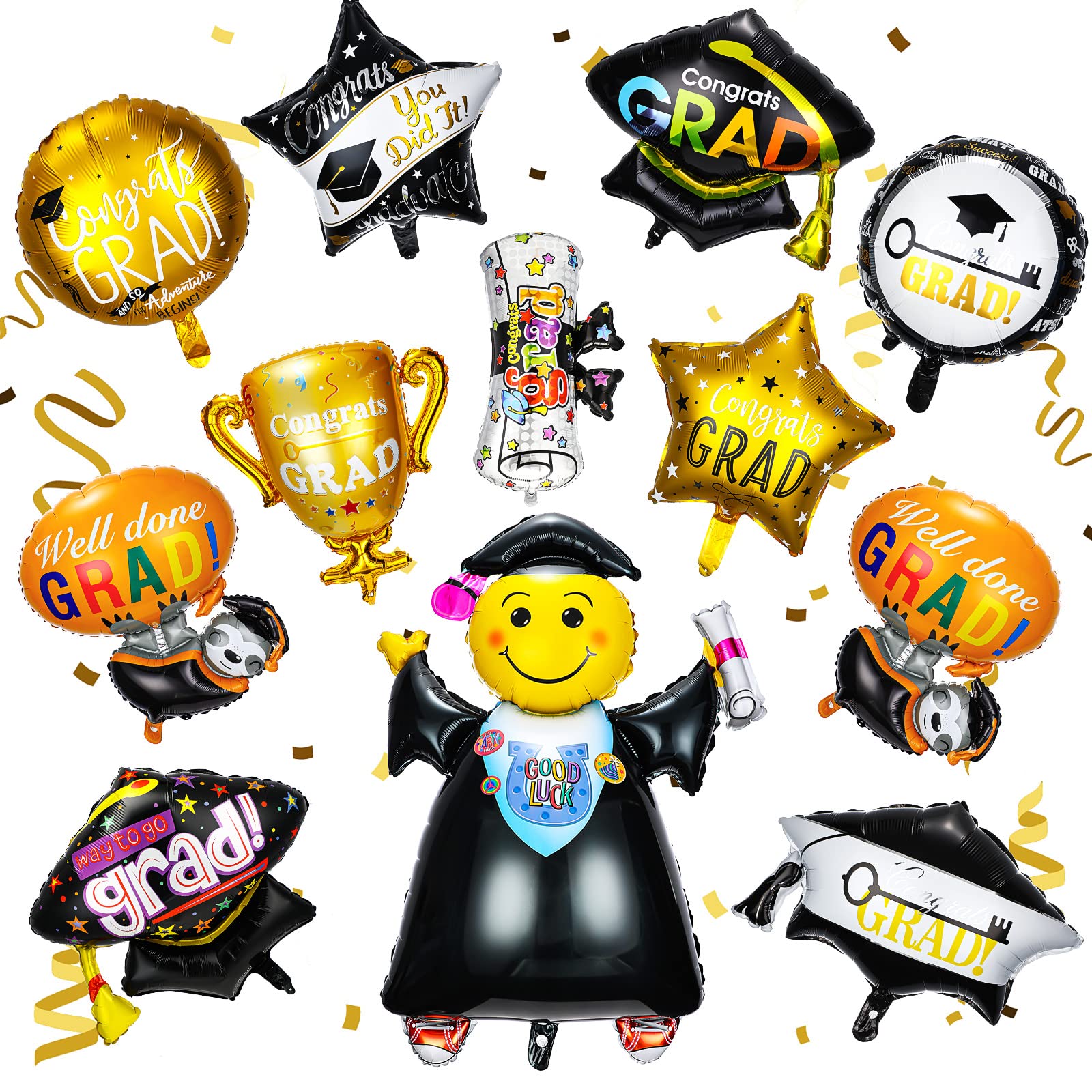Foto 1 | Globos De Aluminio Para Graduación, 2025 X 12 Pulgadas, Con Forma De Sombrero Doctoral - Venta Internacional.