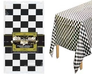 Foto 2 pulgar | Mantel U.s. Toy Plastic B&w Check 137 Cm X 274 Cm - Venta Internacional.