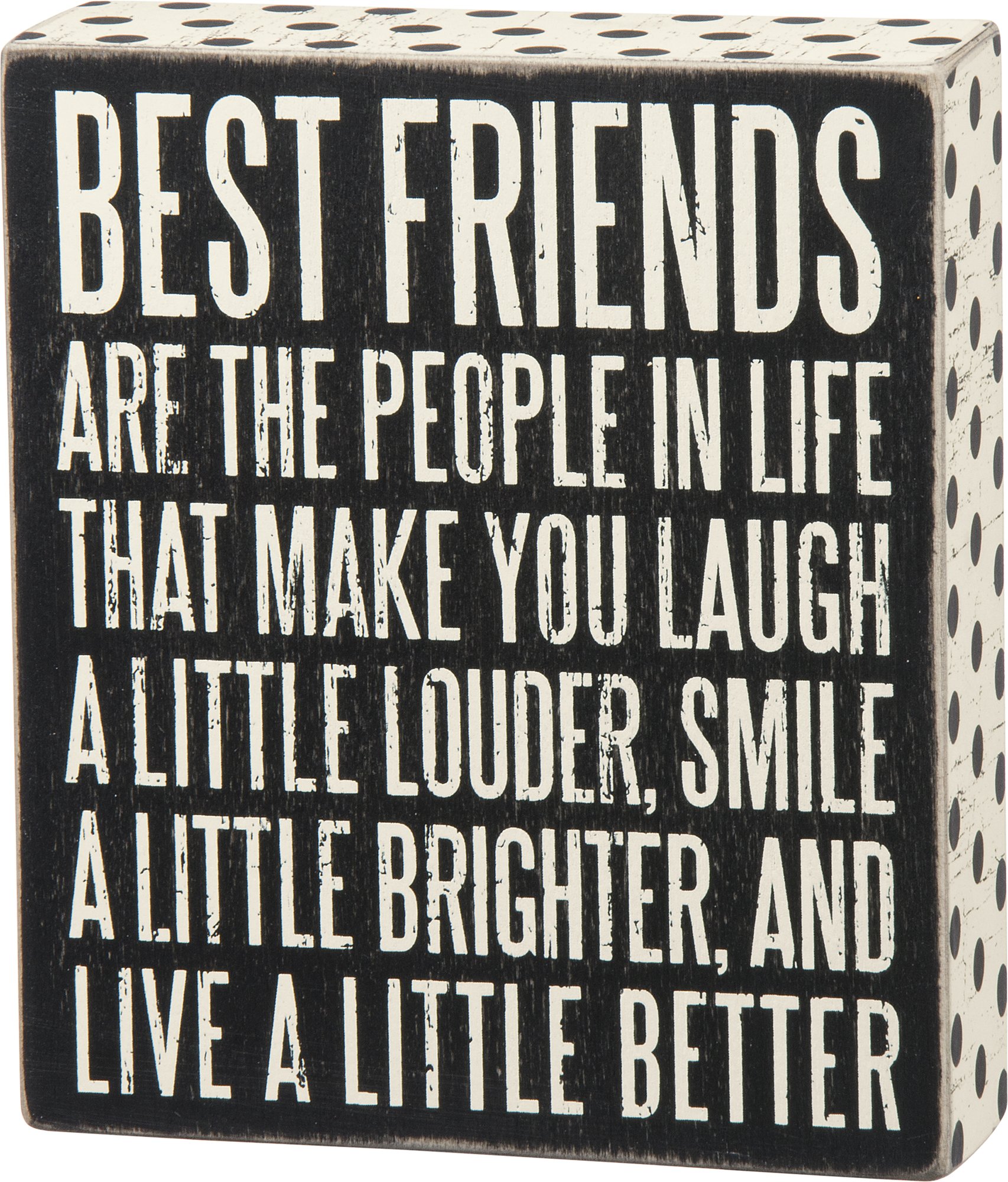 Foto 1 | Box Sign Primitives De Kathy Best Friends En Blanco Y Negro - Venta Internacional.