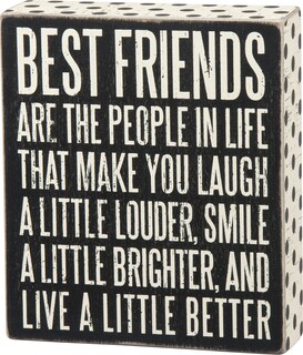 Foto 1 | Box Sign Primitives De Kathy Best Friends En Blanco Y Negro - Venta Internacional.