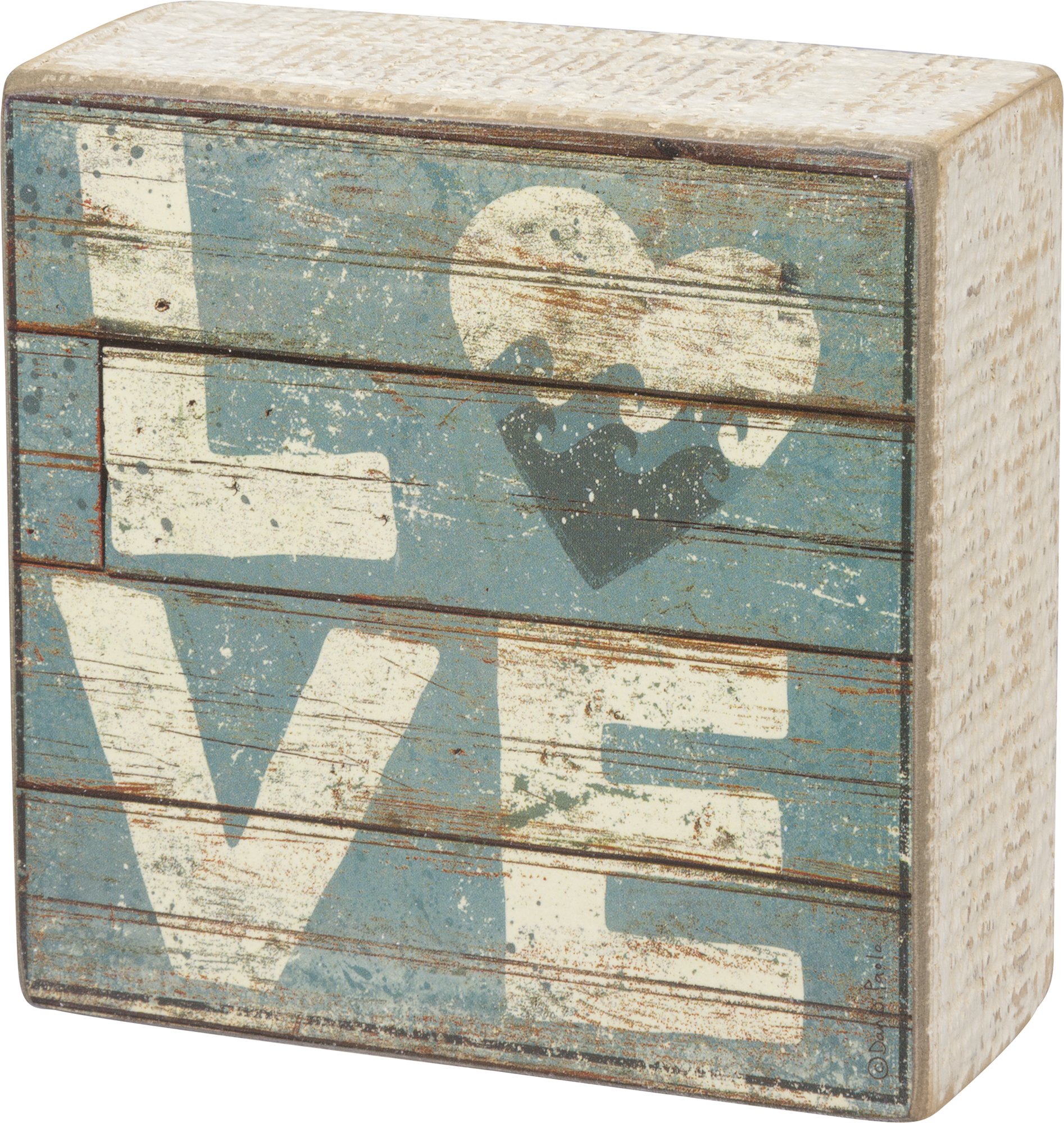 Letrero Para Decoración Del Hogar Primitives De Kathy Love Aqua Marine Mini - Venta Internacional.