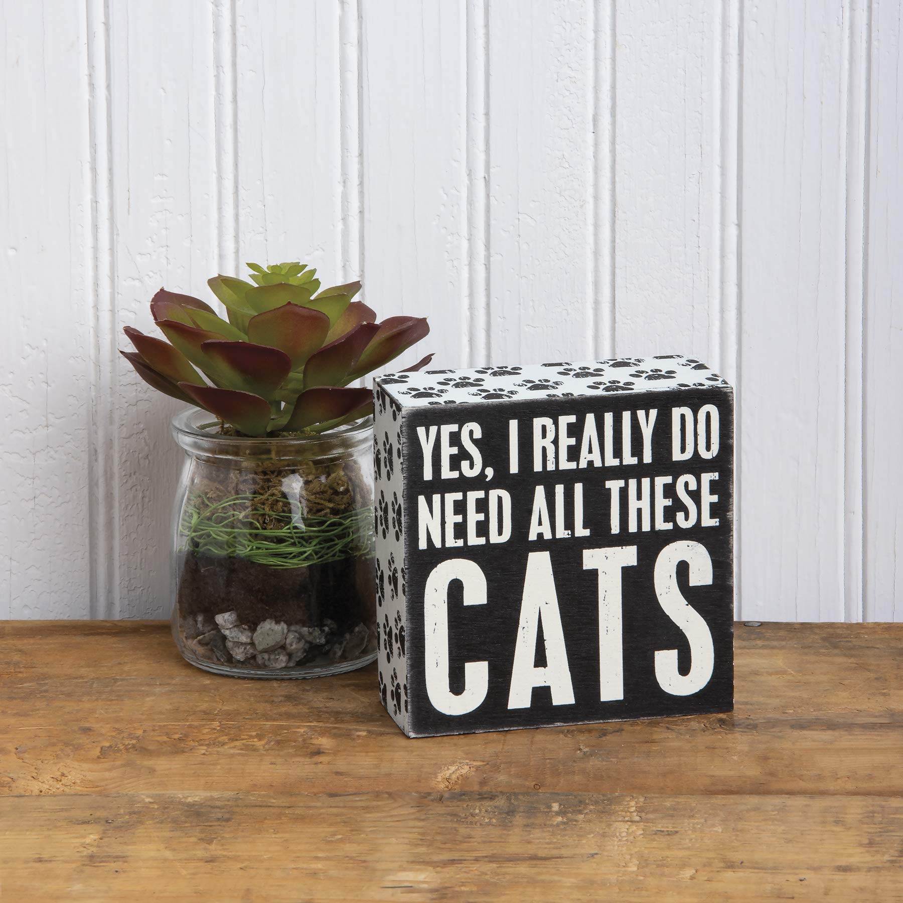 Foto 3 pulgar | Cartel De Madera Primitives De Kathy Yes, I Really Do Need All These Cats - Venta Internacional.