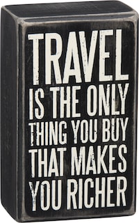 Foto 1 | Box Sign Primitives De Kathy Travel Is The Only Thing - Venta Internacional.