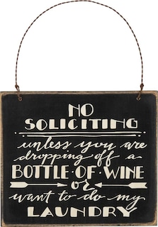 Foto 1 | Sign Primitives De Kathy No Solicita Una Botella De Vino - Venta Internacional.
