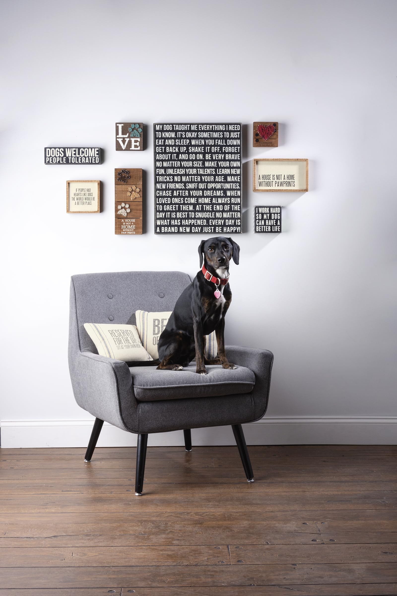 Foto 4 pulgar | Letrero Decorativo De Madera Primitives De Kathy «dogs Welcome» De 5 Pulgadas - Venta Internacional.
