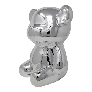 Foto 1 | Escultura de Oso Plateado 27x25 Cm