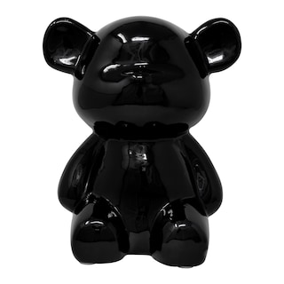 Foto 1 | Oso Negro Ónix Brillante - Escultura Decorativa Moderna | 27x25 Cm
