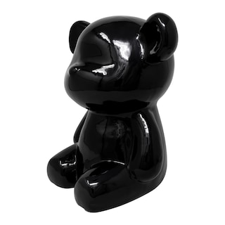 Foto 2 | Oso Negro Ónix Brillante - Escultura Decorativa Moderna | 27x25 Cm