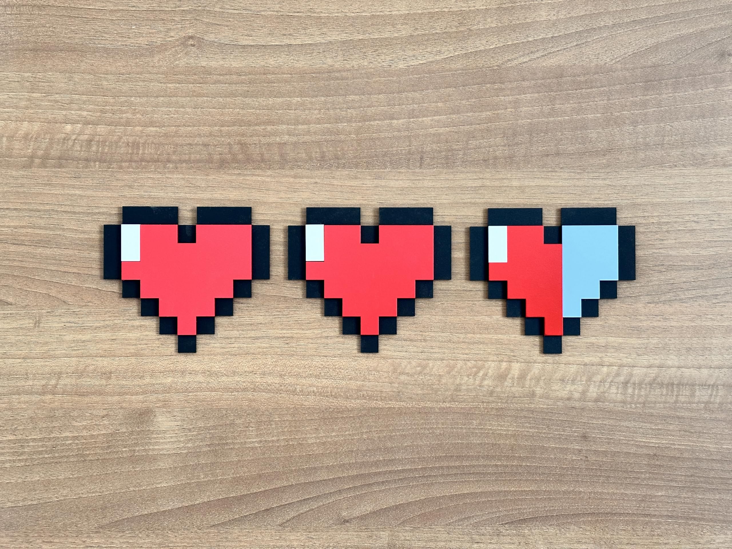 Foto 5 pulgar | Decoración De Pared Kubik Letters Pixel Heart De 8 Bits Zelda Minecraft - Venta Internacional.