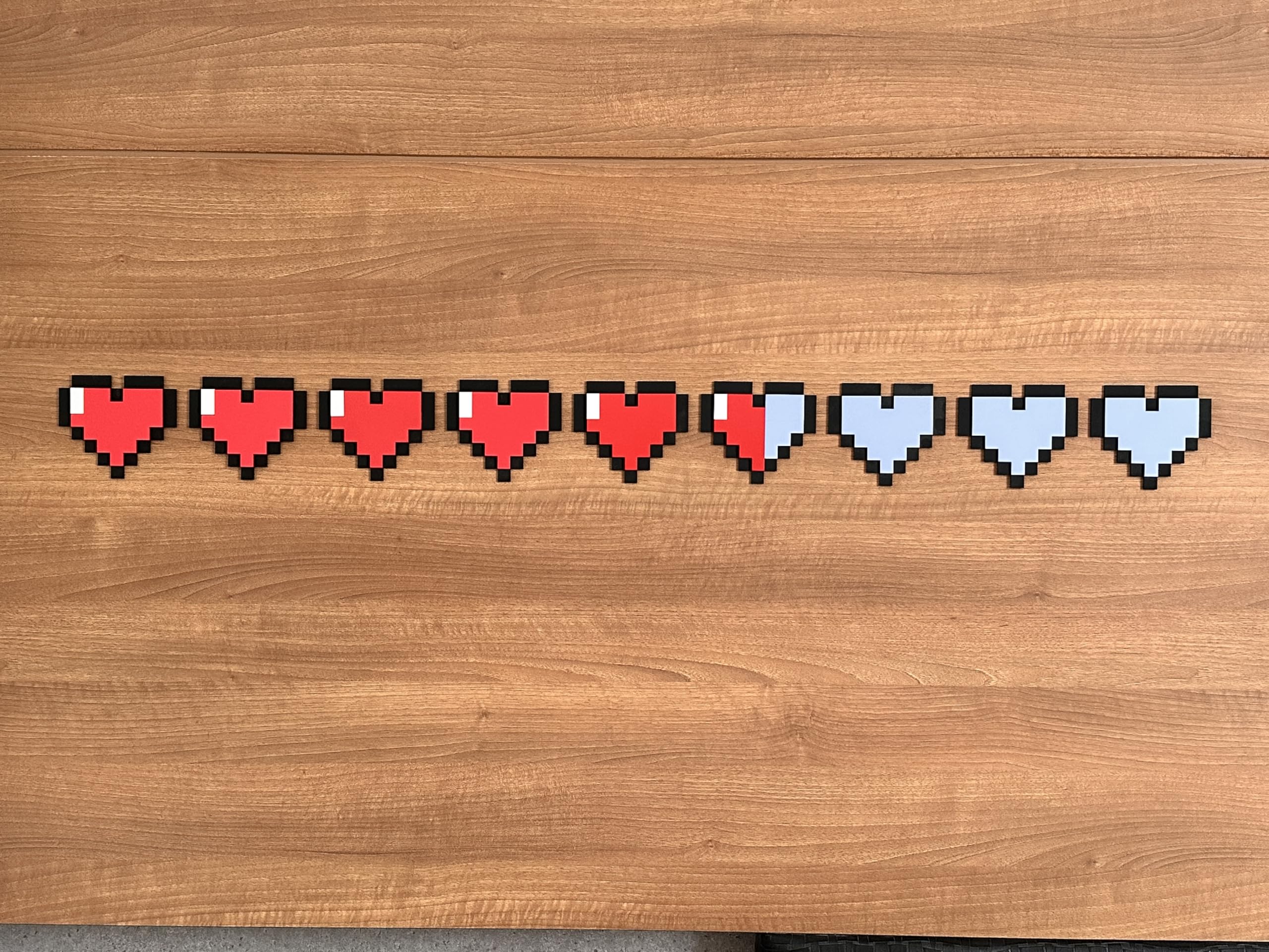 Foto 6 pulgar | Decoración De Pared Kubik Letters Pixel Heart De 8 Bits Zelda Minecraft - Venta Internacional.