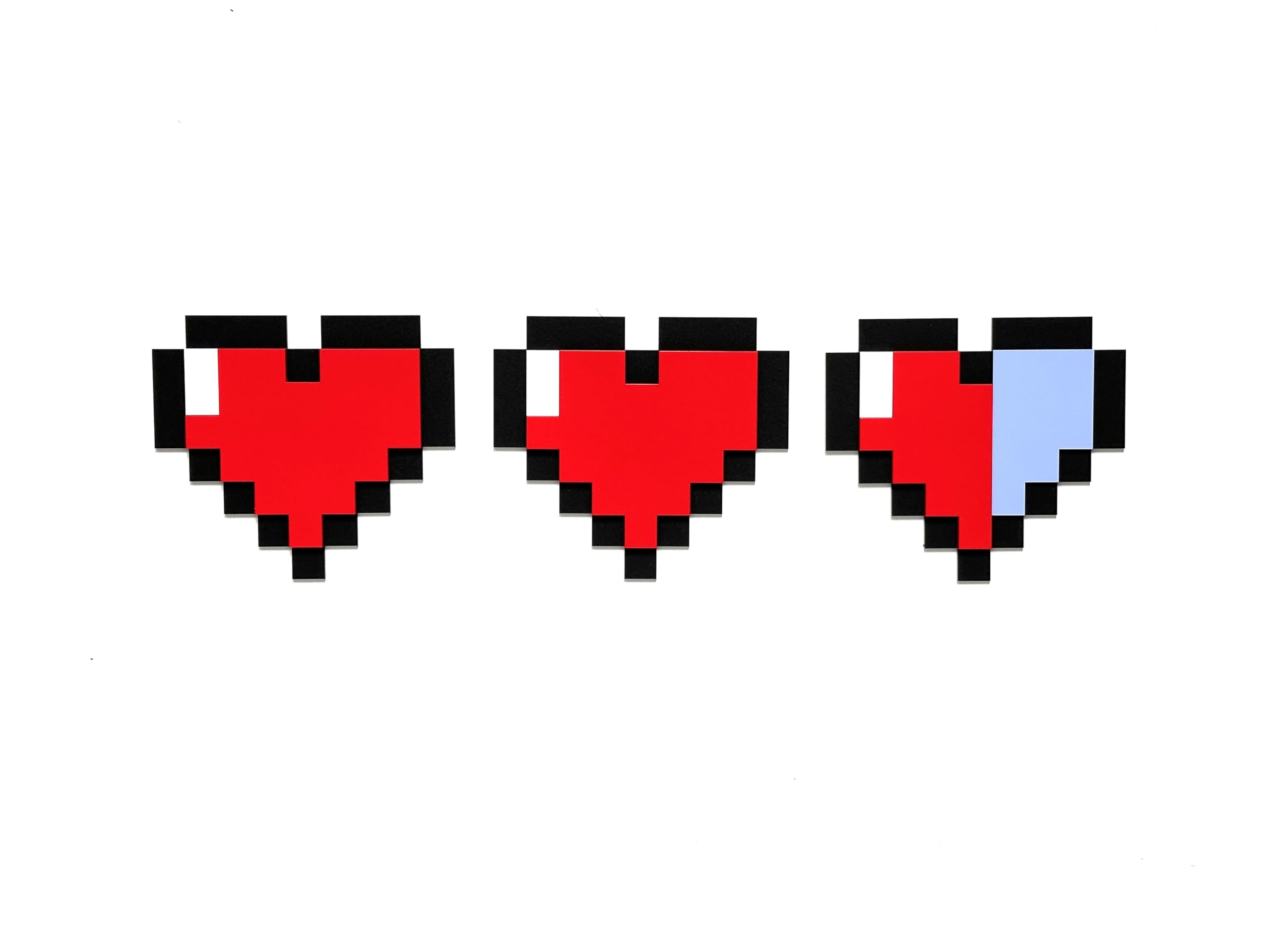 Foto 6 | Decoración De Pared Kubik Letters Pixel Heart De 8 Bits Zelda Minecraft - Venta Internacional.