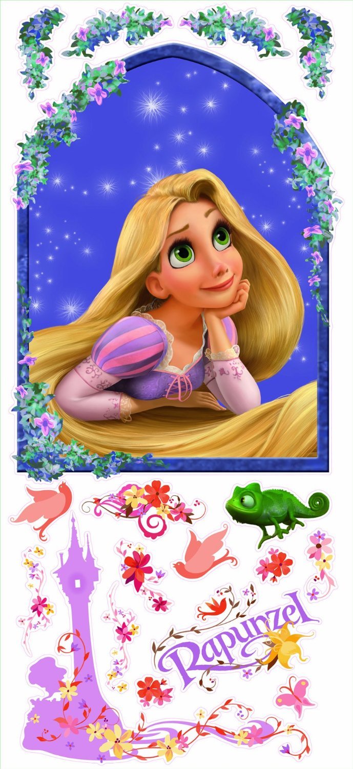Foto 5 pulgar | Adhesivos De Pared Disney Tangled Rapunzel Roommates Rmk1525gm - Venta Internacional.
