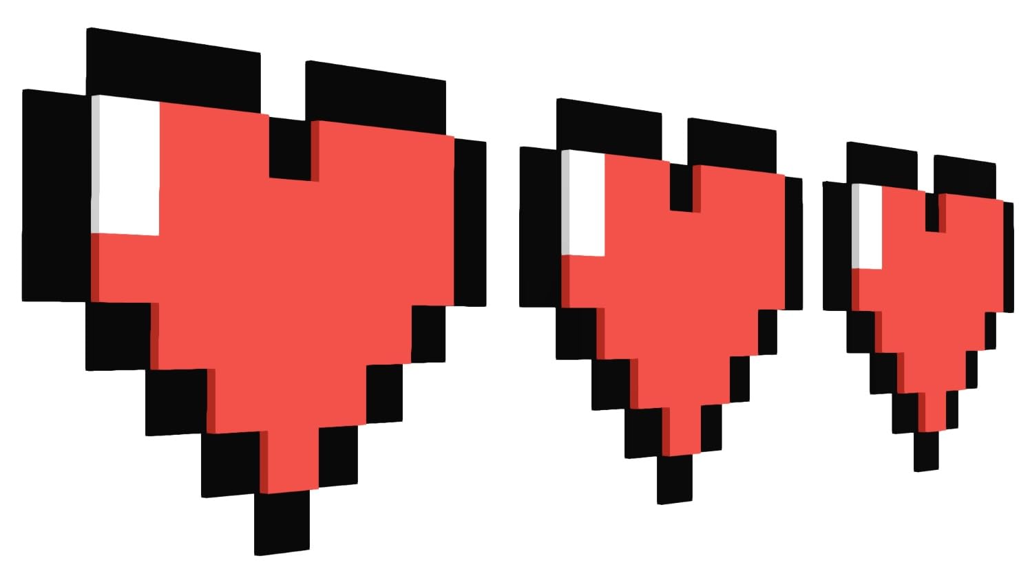 Decoración De Pared Con Tema De Minecraft De Kubik Letters Pixel Heart Zelda - Venta Internacional.
