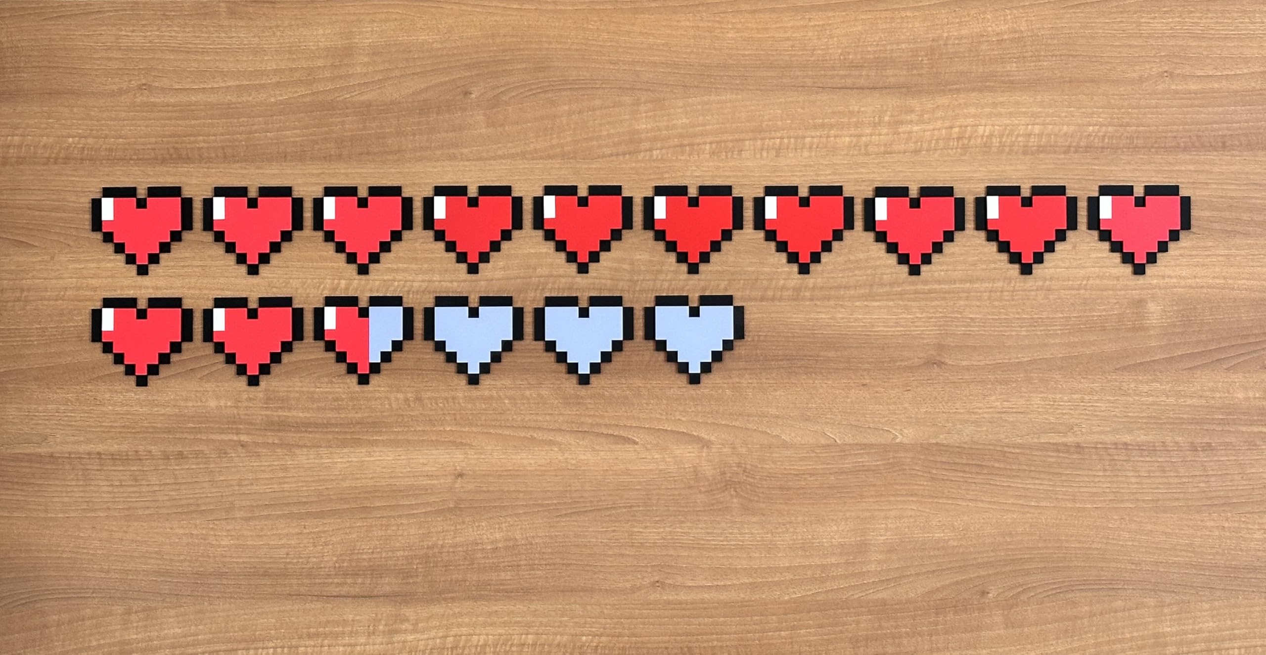 Foto 8 pulgar | Decoración De Pared Con Tema De Minecraft De Kubik Letters Pixel Heart Zelda - Venta Internacional.