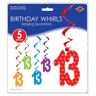Foto 4 | Whirls Beistle 13 Con 5 Espirales De 91 Cm De Largo Para Fiesta De Cumpleaños - Venta Internacional.