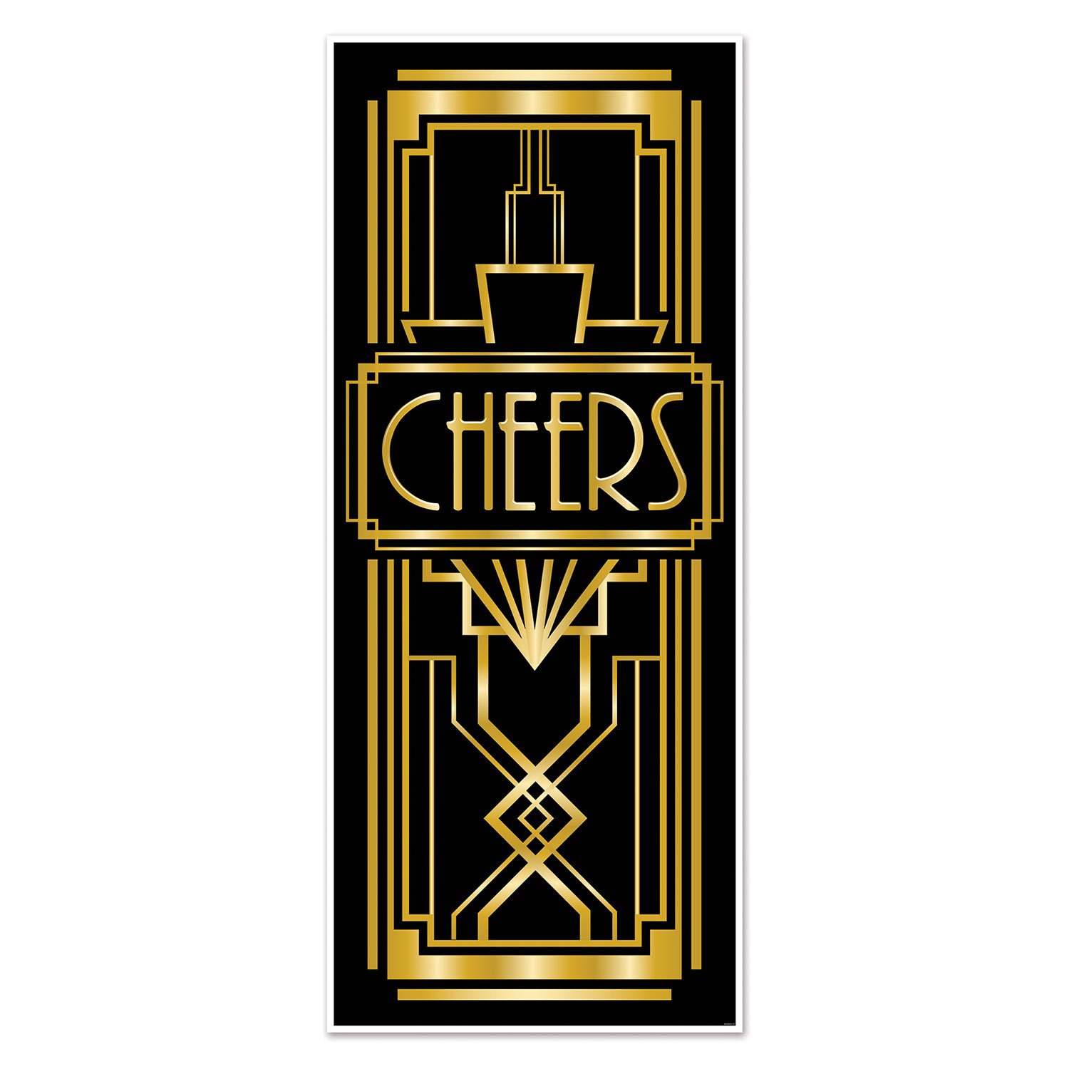 Foto 1 | Funda de Puerta Beistle Black And Gold Cheers - Venta Internacional