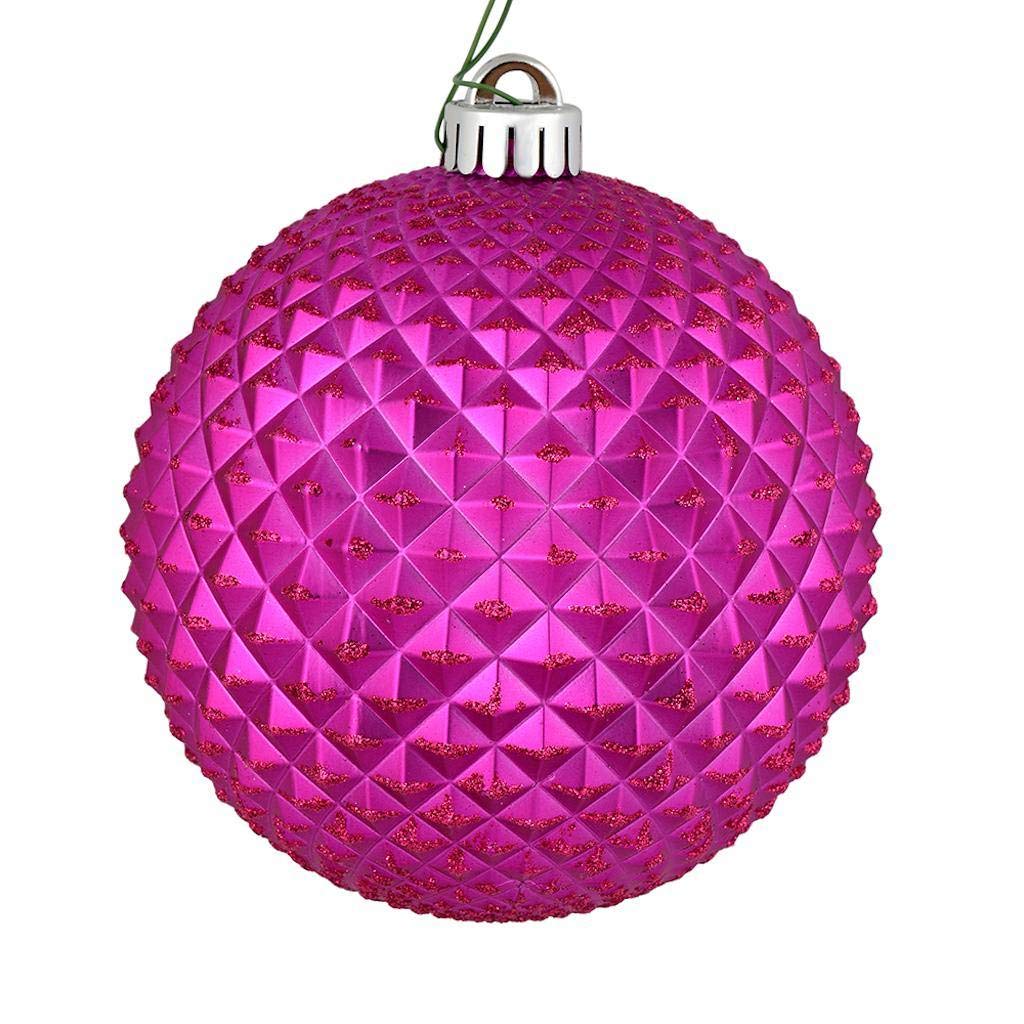Foto 1 | Adorno Para Árbol De Navidad, Bola Duriana Fucsia De Vickerman, Paquete De 6 - Venta Internacional.