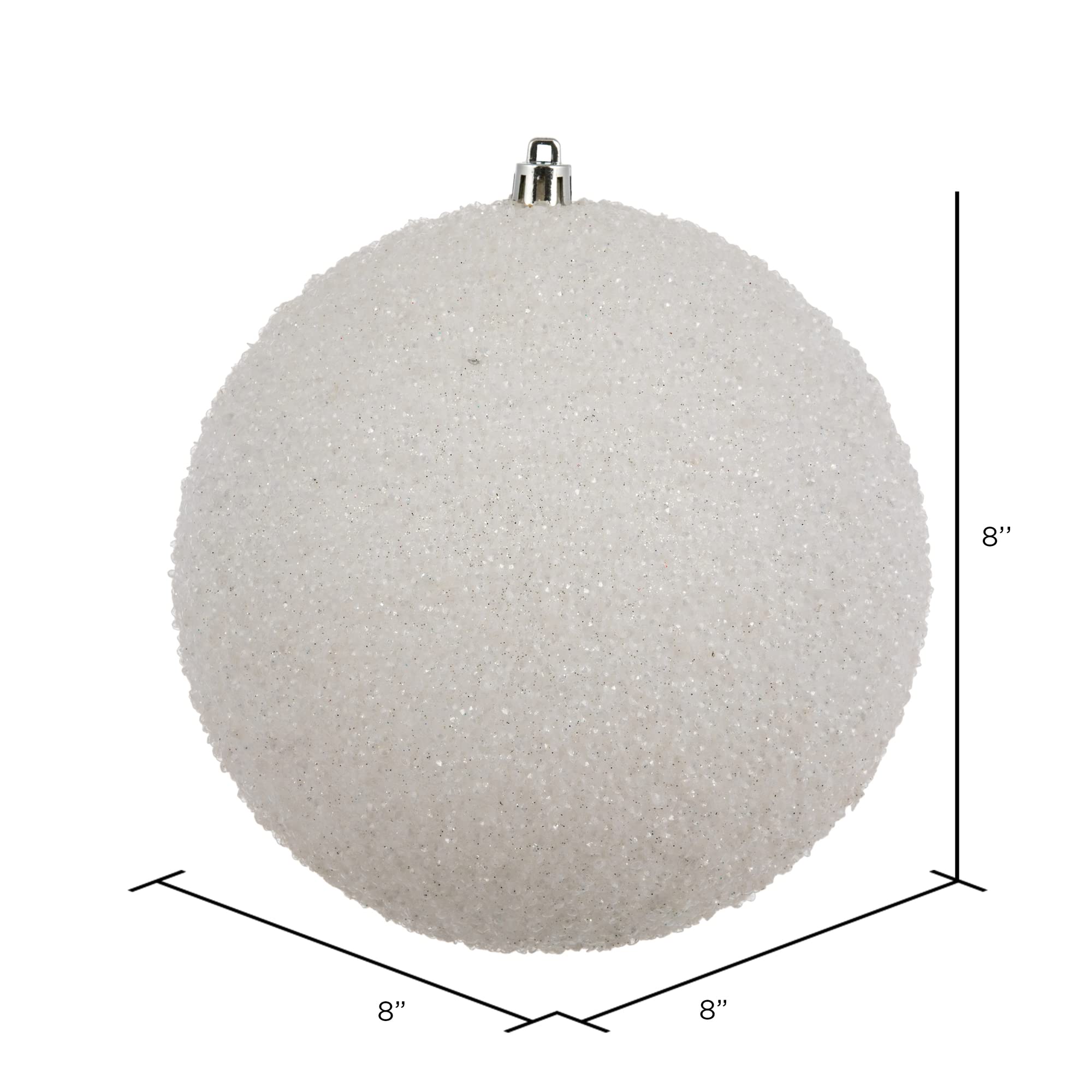 Foto 2 | Bola Blanca Con Cuentas Ornament Vickerman De 8 Cm, 2 Unidades Por Bolsa - Venta Internacional.