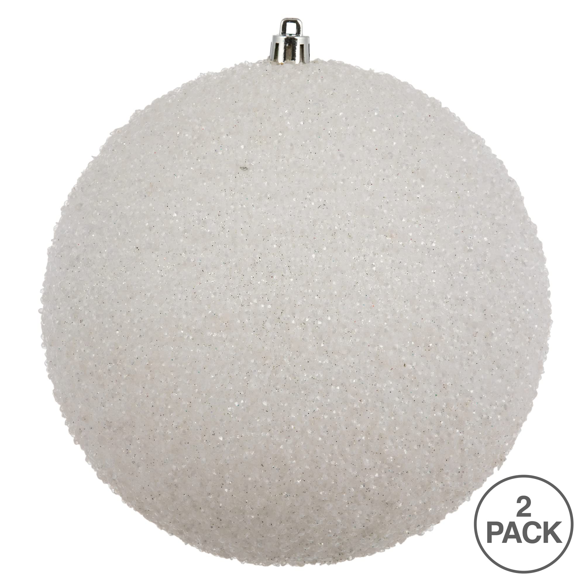 Foto 4 pulgar | Bola Blanca Con Cuentas Ornament Vickerman De 8 Cm, 2 Unidades Por Bolsa - Venta Internacional.