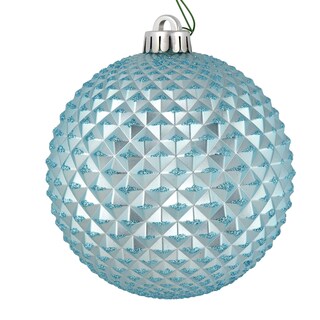 Foto 1 | Bola Con Purpurina Azul Durian De Ornament Vickerman, 6 Cm, 4 Bolsas - Venta Internacional.