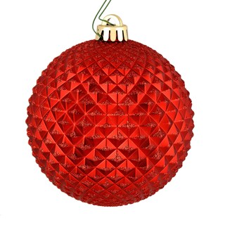 Foto 1 | Bola Con Purpurina Roja De Durian De Ornament Vickerman, 6 Cm, Paquete De 4 - Venta Internacional.