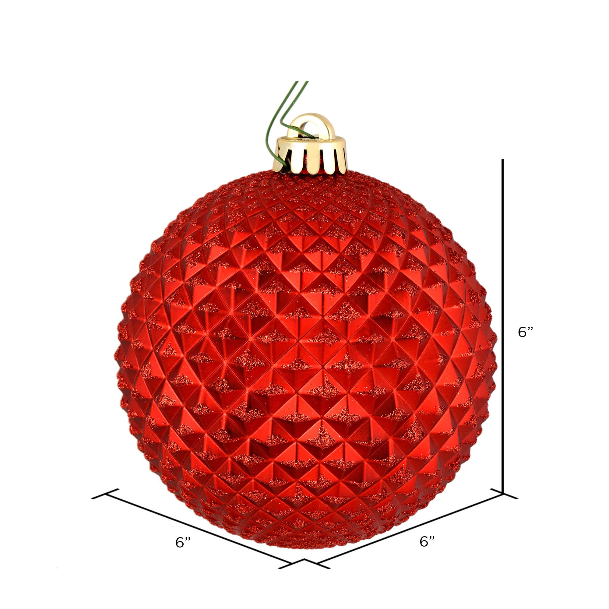Foto 3 pulgar | Bola Con Purpurina Roja De Durian De Ornament Vickerman, 6 Cm, Paquete De 4 - Venta Internacional.