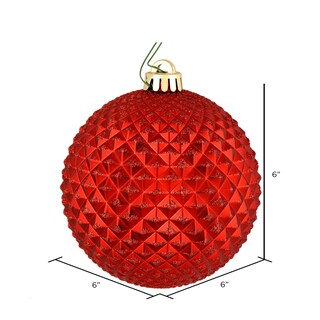 Foto 2 | Bola Con Purpurina Roja De Durian De Ornament Vickerman, 6 Cm, Paquete De 4 - Venta Internacional.