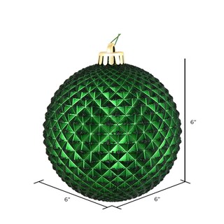Foto 2 | Bola Con Purpurina Esmeralda Durian De Ornament Vickerman, 6 Cm, 4 Unidades - Venta Internacional.
