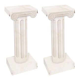 Foto 1 | Set De 2 Pilares De Cartón Corrugado De Estilo Romano Griego - Venta Internacional.