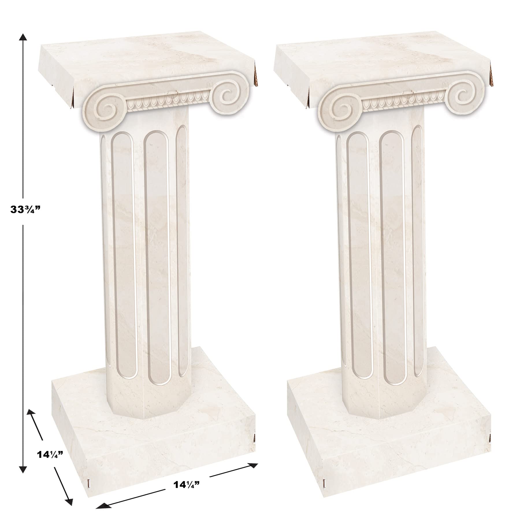 Foto 2 | Set De 2 Pilares De Cartón Corrugado De Estilo Romano Griego - Venta Internacional.