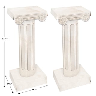 Foto 2 | Set De 2 Pilares De Cartón Corrugado De Estilo Romano Griego - Venta Internacional.