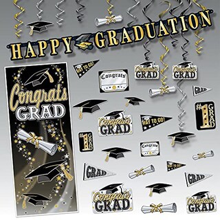 Foto 2 | Kit Para Fiesta De Graduación Beistle Whirls, 12 X 45 Cm, Recortes De 20 X 15 Cm - Venta Internacional.