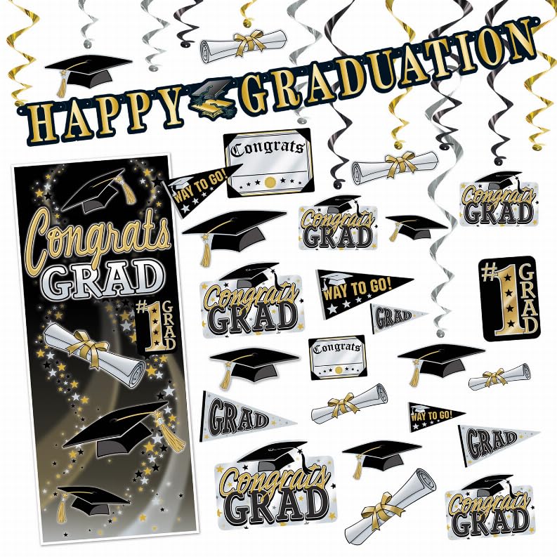 Foto 4 pulgar | Kit Para Fiesta De Graduación Beistle Whirls, 12 X 45 Cm, Recortes De 20 X 15 Cm - Venta Internacional.